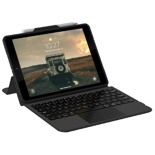UAG Integrated Apple iPad (10.2 ft) (9th 8th 7th Gen) Bluetooth Keyboard with Trackpad Rugged Case - Black (124413114031), 1 Year Warranty