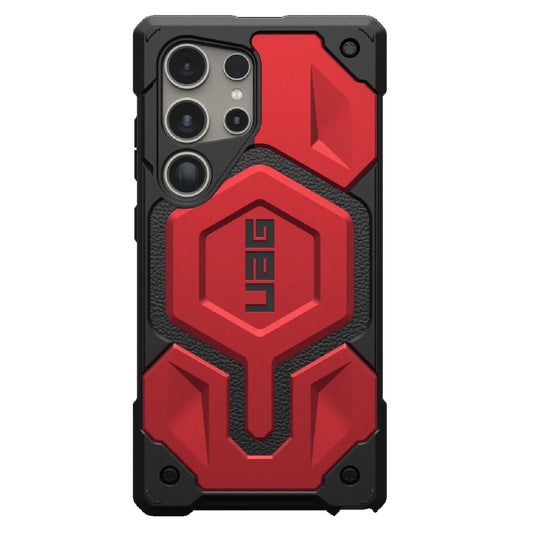 UAG Monarch Pro Magnetic Samsung Galaxy S24 Ultra 5G (6.8 ft) Rugged Case - Crimson (214416119494), 25ft. Drop Protection (7.6M), 10 Years Warranty