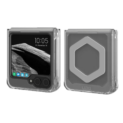UAG Plyo Pro Samsung Galaxy Z Flip6 5G (7.6 ft) Rugged Case - Ice Silver (214455114333), DROP Military Standard, Air-soft Corners, 10 Years Warranty