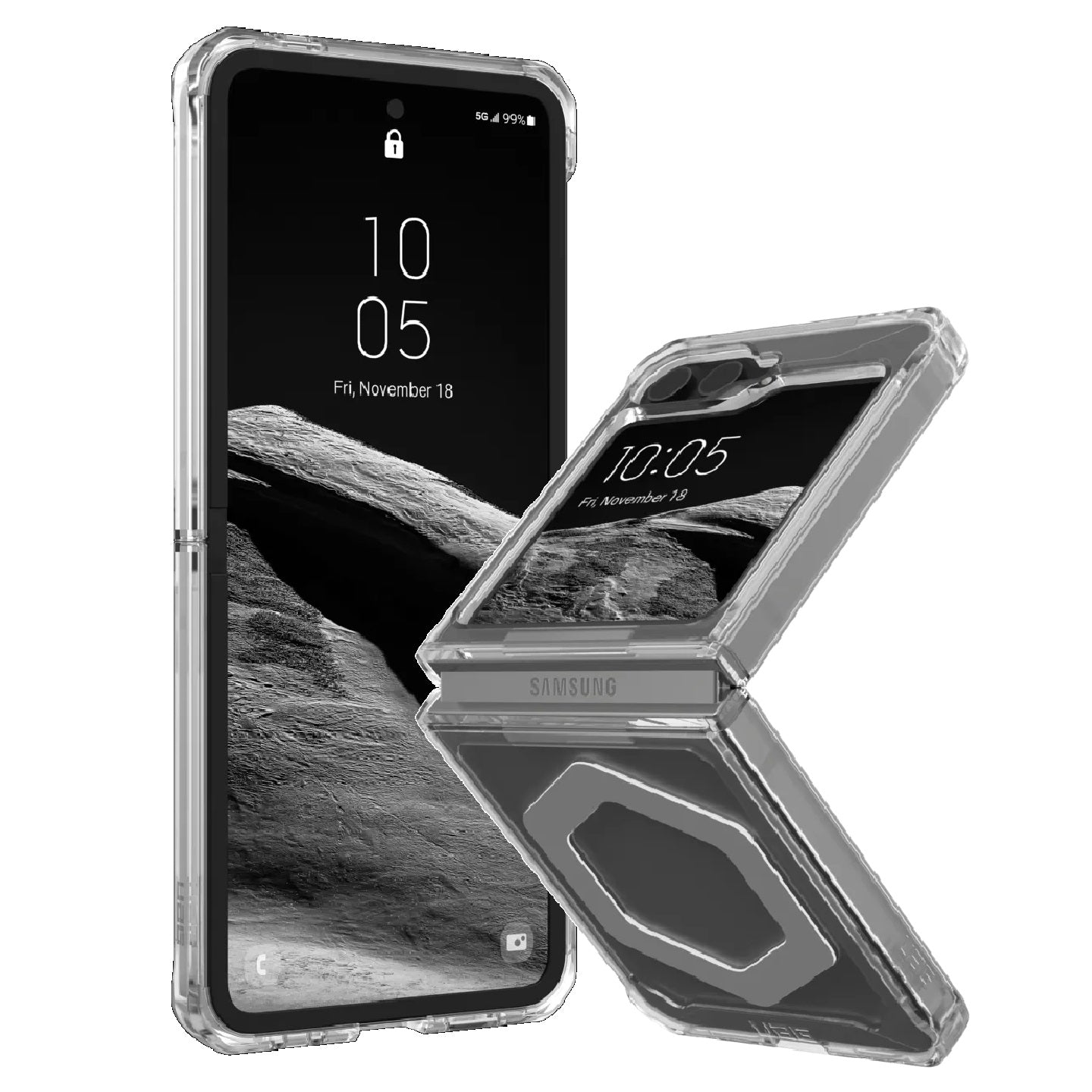 UAG Plyo Pro Samsung Galaxy Z Flip6 5G (7.6 ft) Rugged Case - Ice Silver (214455114333), DROP Military Standard, Air-soft Corners, 10 Years Warranty