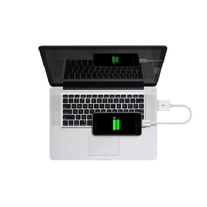 Pisen Mr White Lightning to USB-A Cable (20cm) White - Support Both Fast Charging and Data Cable, Stretch-Resistant, Lightweight, iPhone iPad MacBook