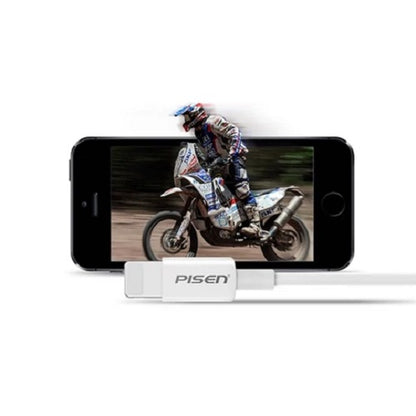 Pisen Mr White Lightning to USB-A Cable (20cm) White - Support Both Fast Charging and Data Cable, Stretch-Resistant, Lightweight, iPhone iPad MacBook