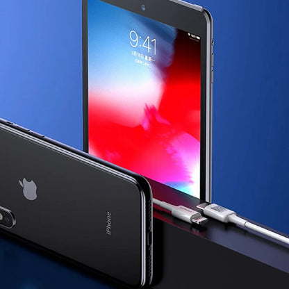 Pisen Mr White Lightning to USB-C PD Fast Charge Cable (1M) White - Support Charge 3A, Stretch-Resistant, Reinforced,Durable,Apple iPhone iPad MacBook