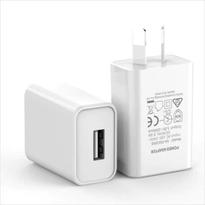 USP 10W USB-A Fast Wall Charger White - Intelligent Chip, Smart Charging, Output Voltage DC5V 3A, Output Current 2A max, Charge Your Phones  Tablets