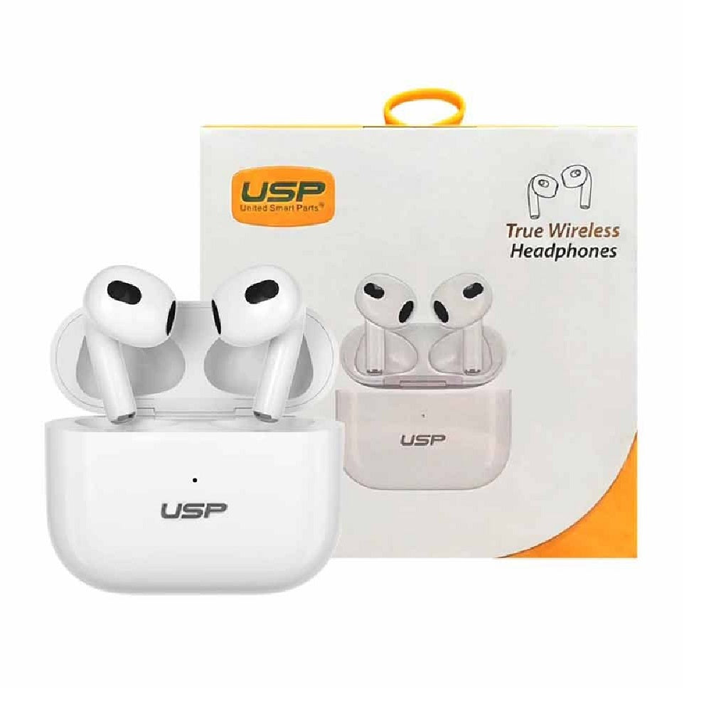 USP True Wireless Earphones Headphones White BT241 - Smart Touch Controls, Noise Isolation, Ergonomic Fit, Bluetooth v5.0, Stable  Lightweight