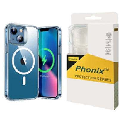 Phonix Apple iPhone 15 Plus (6.7 ft) Clear Rock Shockproof Case With MagSafe - Ultra-thin, Lightweight, Non-slip, Crystal Clear, 10 Years Warranty