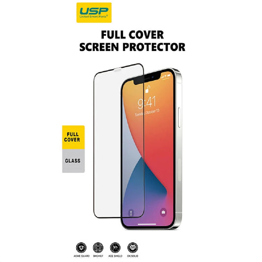 USP Apple iPhone 15 Pro Max (6.7 ft) Tempered Glass Screen Protector : Full Coverage, 9H Hardness, Bubble-free, Anti-fingerprint, Original Touch Feel