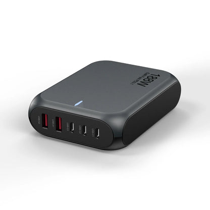 USP 188W Five Ports USB-C PD GaN Wall Charger Black - 3x USB-C, 2x USB-A, Efficient, High Quality, Tablet, Laptop,Watch, iPhone, Samsung Galaxy