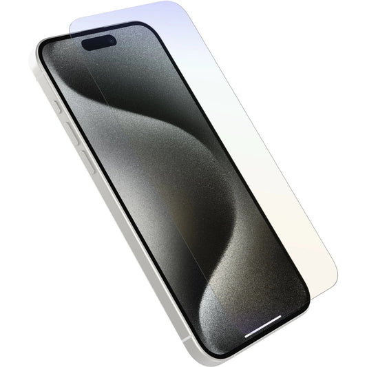 OtterBox Premium Pro Glass Antimicrobial Anti-Blue Light Apple iPhone 15 Pro Max (6.7 ft) Screen Protector Clear - No Retail Packaging, 2 Years Warranty