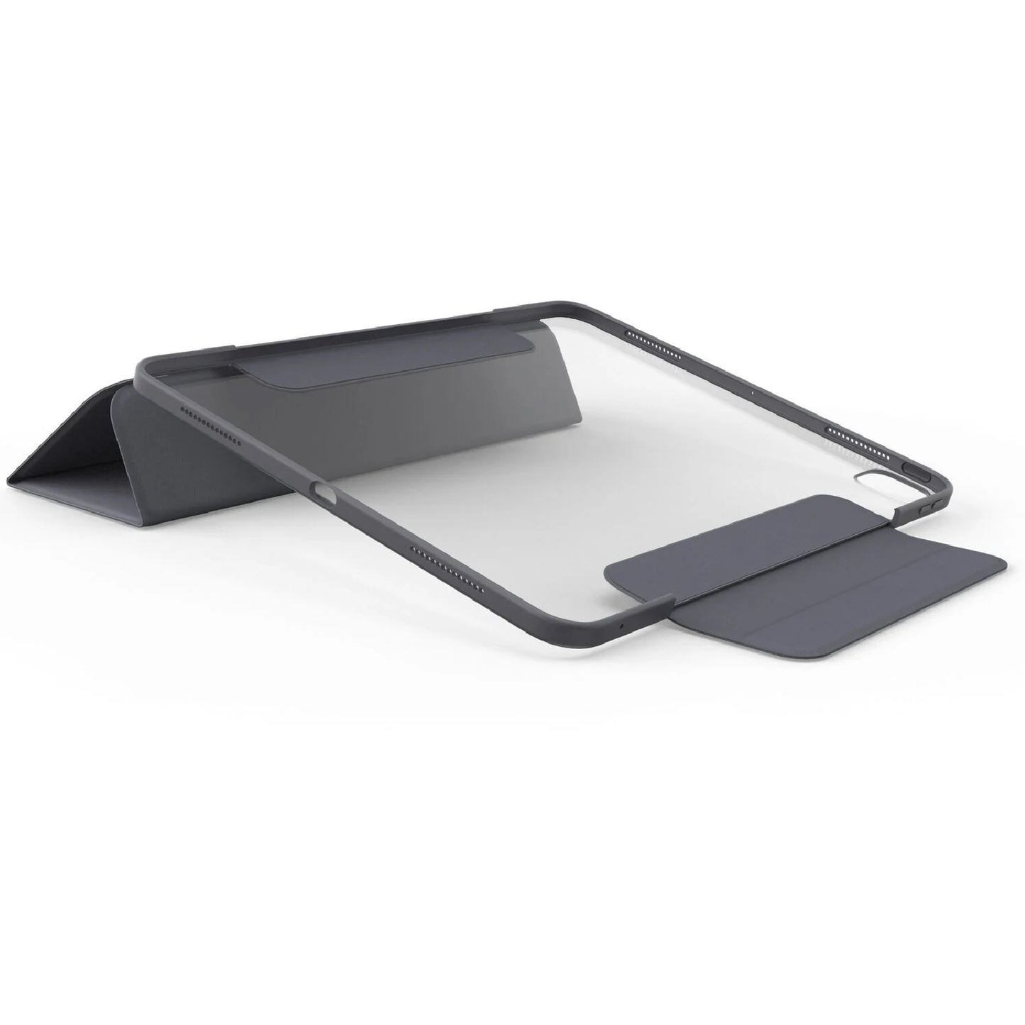 OtterBox Symmetry Folio Apple iPad Pro M4 (13 ft) (7th Gen) Case Thunderstorm (Clear Dark Grey) - (77-95261), Multi-Position Stand, 7 Years Warranty