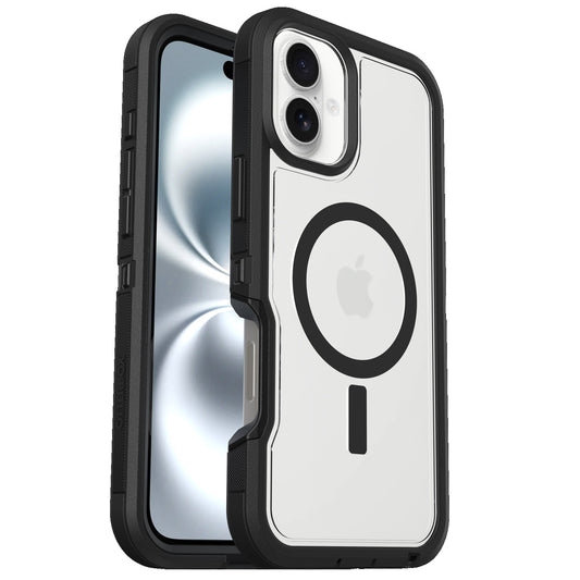 OtterBox Defender XT MagSafe Apple iPhone 16 Plus (6.7 ft) Case Clear Black - (77-96044), DROP 7X Military Standard,Multi-Layer, 7 Years Warranty