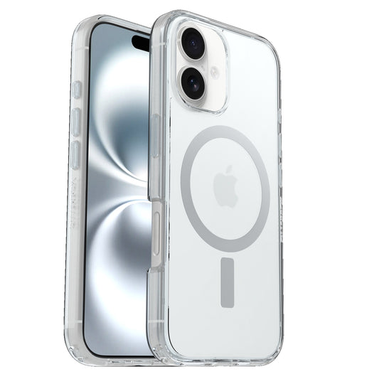 OtterBox Symmetry Clear MagSafe Apple iPhone 16 Plus (6.7 ft) Case Clear - (77-96345), Antimicrobial, DROP 3X Military Standard, 7 Years Warranty