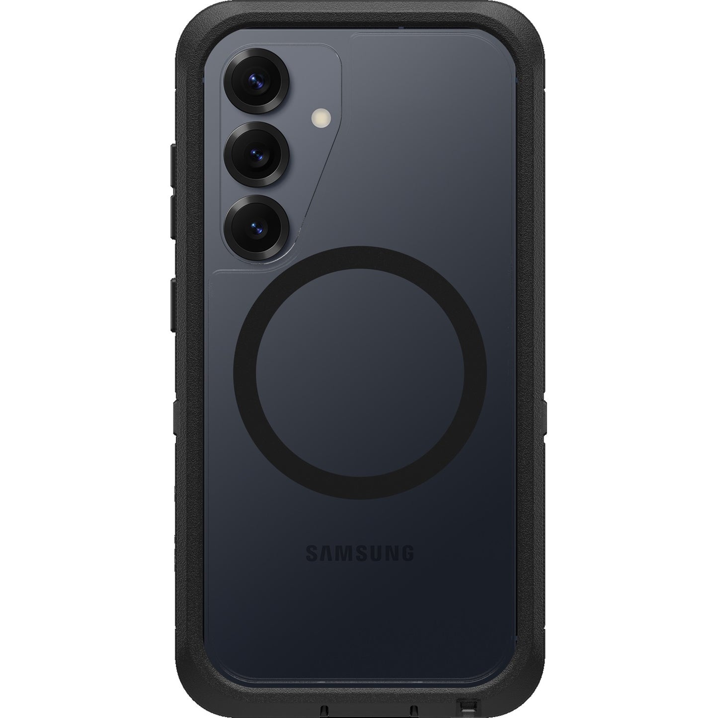 OtterBox Defender XT Clear Magnets Samsung Galaxy S25 5G (6.7 ft) Case Dark Side Clear Black - (77-97582), DROP 7X Military Standard, 7 Years Warranty