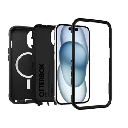 OtterBox Defender MagSafe Apple iPhone 16e  iPhone 15  iPhone 14  iPhone 13 (6.1 ft) Case  Black - No Retail Packaging, 7 Years Warranty