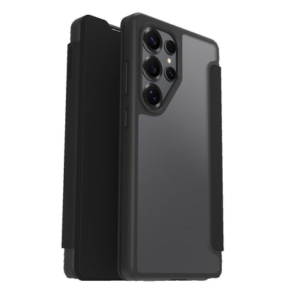 OtterBox React Folio Samsung Galaxy S25 Ultra 5G (6.9 ft) Case Black Crystal (Clear Black) - (77-97833), DROP Military Standard, 7 Years Warranty