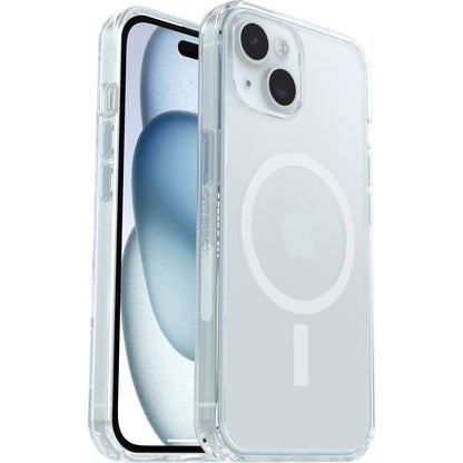 OtterBox Symmetry Clear MagSafe Apple iPhone 16e  iPhone 15  iPhone 14  iPhone 13 (6.1 ft) Case Clear - (77-98189), Antimicrobial, 7 Years Warranty
