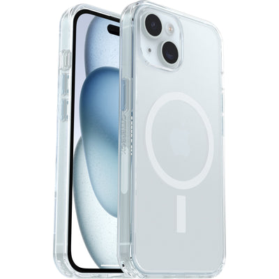 OtterBox Symmetry Clear MagSafe Apple iPhone 16e  iPhone 15  iPhone 14  iPhone 13 (6.1 ft) Case Clear - (77-98189), Antimicrobial, 7 Years Warranty