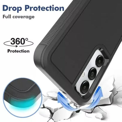 Phonix Samsung Galaxy A56  Galaxy A36 5G (6.7 ft) Armor Light Case Black - Two Tough Layers, Port Covers, No Slip Grippy Edges, Durable, Rugged, Sleek