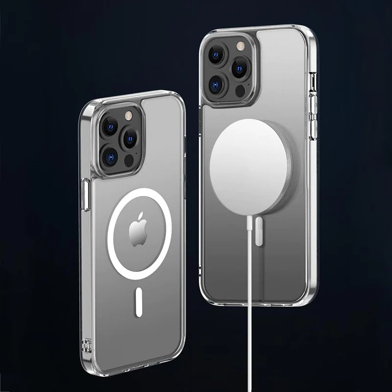 Phonix Apple iPhone 13 Clear Rock Shockproof Hard Case with MagSafe - Ultra-thin, Lightweight, Non-slip, Crystal Clear, 10 Years Warranty