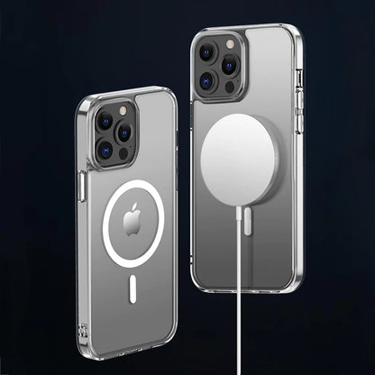 Phonix Apple iPhone 13 Clear Rock Shockproof Hard Case with MagSafe - Ultra-thin, Lightweight, Non-slip, Crystal Clear, 10 Years Warranty