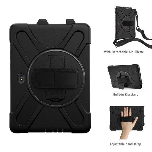 USP Rugged Samsung Galaxy Tab Active5 Pro Tab Active4 Pro Tab Active Pro (10.1 ft) Case Black - Built-in-Kickstand,Adjustable Hand Strap, Shoulder Strap