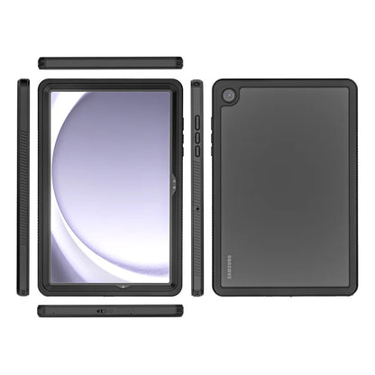USP Samsung Galaxy Tab A9 WaterProof Case Black - Support Smart Control Keyboard, 360 degree Rotation, DustProof, SnowProof, ShockProof, IP68, Durable