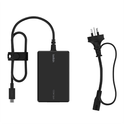 Belkin Connect USB-C Core 100W Laptop Charger - Black (INC016auBK), 2.5M Cable, Compact Design, Intelligent Power Sharing, CEW $2500, 2 Years Warranty