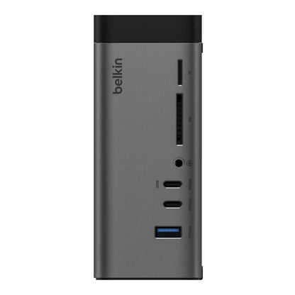 Belkin Connect USB-C 11-in-1 Pro GaN Docking Station - Grey (INC020auSGY), 150W PD, Support upto 3 External Monitors, Support 10GBPS, 2 Years Warranty