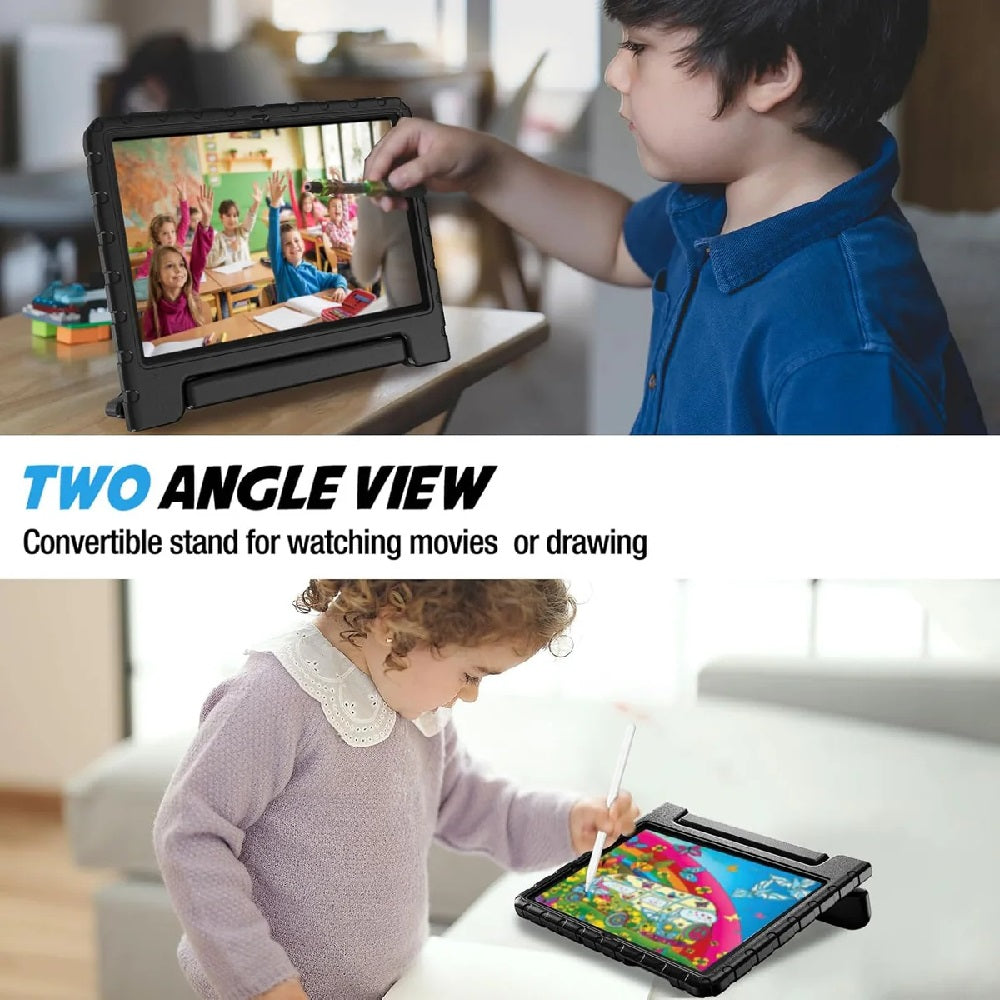 Pisen Samsung Galaxy Tab A9 (11 ft) Kid Friendly Case Black - Shockproof, Raised Edges, 180 degree Rotation, Portable  Lightweight, Perfect for Kid
