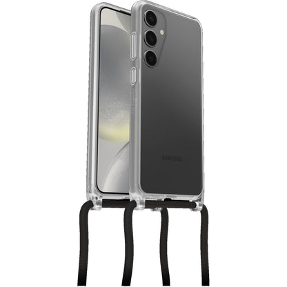 OtterBox React Necklace Samsung Galaxy S24 5G (6.7 ft) Case Clear - (77-94740), DROP Military Standard, Detachable Nylon Rope, 7 Years Warranty