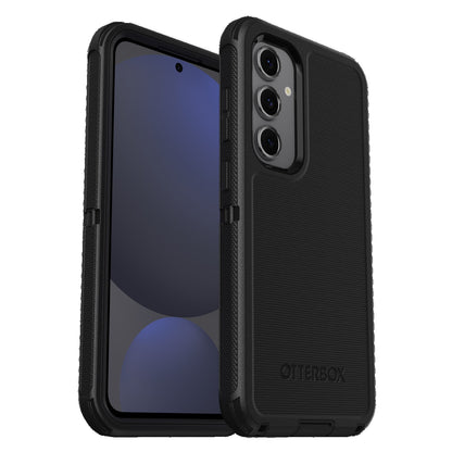 OtterBox Defender Samsung Galaxy S24 FE 5G (6.7 ft) Case Black - (77-97095), DROP 7X Military Standard, Multi-Layer, Port Covers, 7 Years Warranty