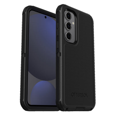 OtterBox Defender Samsung Galaxy S24 FE 5G (6.7 ft) Case Black - (77-97095), DROP 7X Military Standard, Multi-Layer, Port Covers, 7 Years Warranty