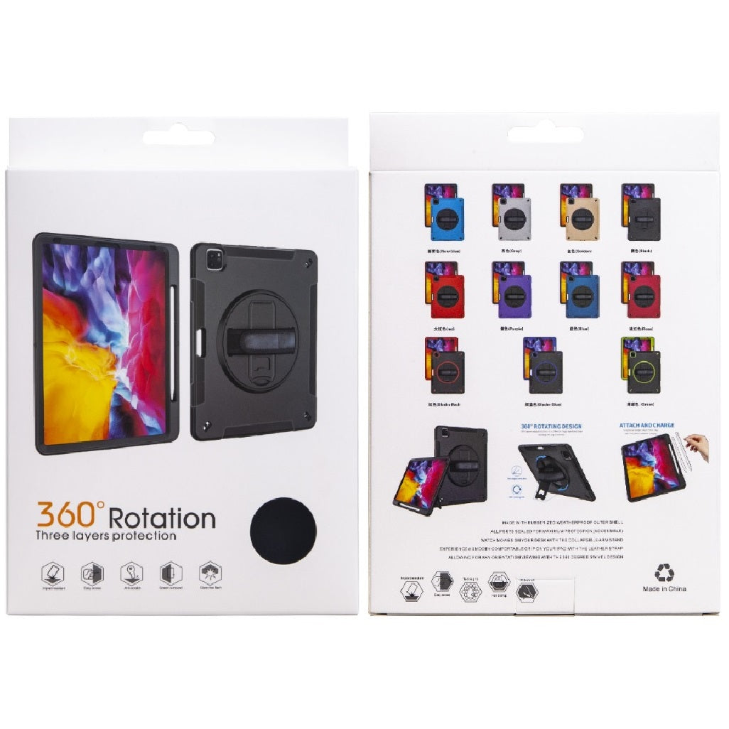 USP Rugged Samsung Galaxy Tab A7 Lite (8.7 ft) Case Black - Built-in-Kickstand,Adjustable Hand Strap, Pen Holder,DropProof,ShockProof