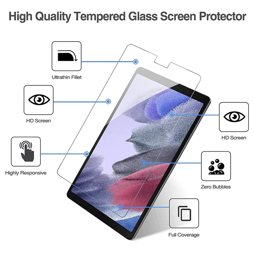 USP Samsung Galaxy Tab A7 Lite (8.7 ft) Tempered Glass Screen Protector : Full Coverage, 9H Hardness, Bubble-free, Anti-fingerprint, Original Touch Feel