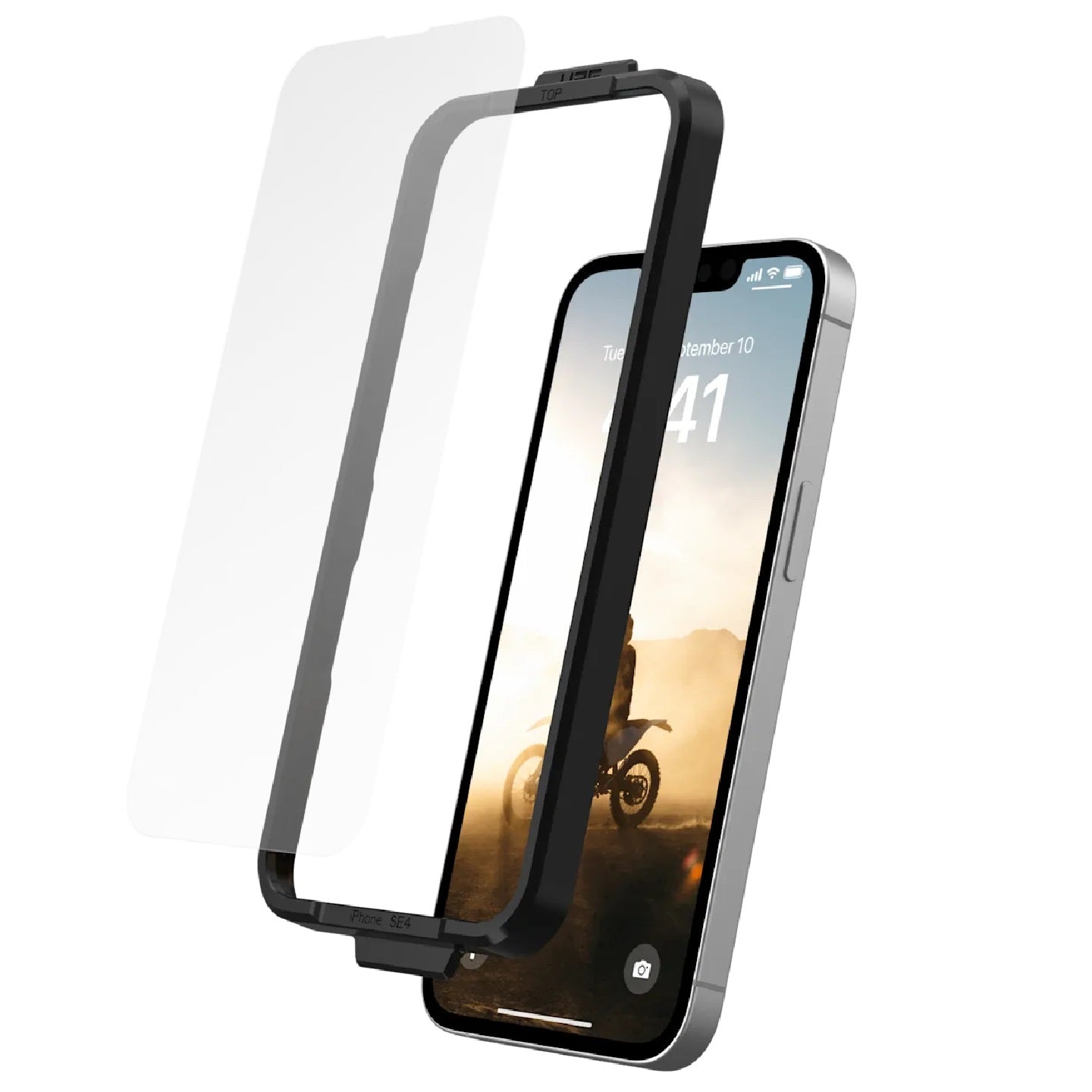 UAG Shield iPhone 16E (6.1 ft) Tempered Glass Screen Protector - Clear (14437311NA), Antimicrobial, Scratch Resistant, Anti-Fingerprint, 1 Year Warranty