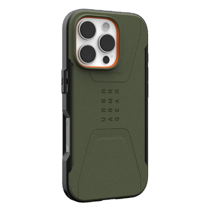 UAG Civilian MagSafe Apple iPhone 16 Pro (6.3 ft) Rugged Case - Olive Drab (114444117272), 20ft. Drop Protection (6M),Tactical Grip, 10 Years Warranty