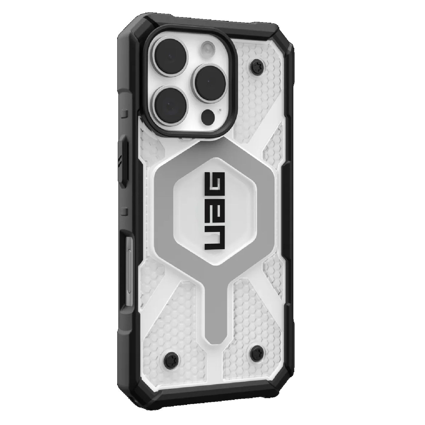 UAG Pathfinder Clear MagSafe Apple iPhone 16 Pro (6.3 ft) Rugged Case - Ice Silver (114464114343), 18ft Drop Protection (5.4M), 10 Years Warranty