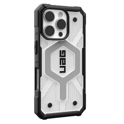 UAG Pathfinder Clear MagSafe Apple iPhone 16 Pro (6.3 ft) Rugged Case - Ice Silver (114464114343), 18ft Drop Protection (5.4M), 10 Years Warranty