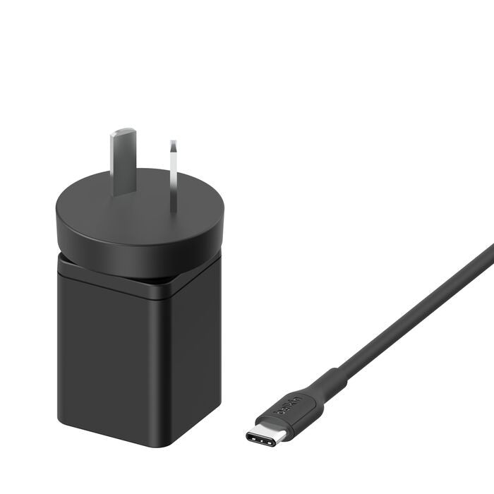 Belkin BoostcCharge Pro 3-in-1 Magnetic Wireless Travel Pad 15W With Qi2 - Black(WIZ024auBK),36W USB-C PSU,1.5m USB-C to USB-C Cable,2 Years Warranty