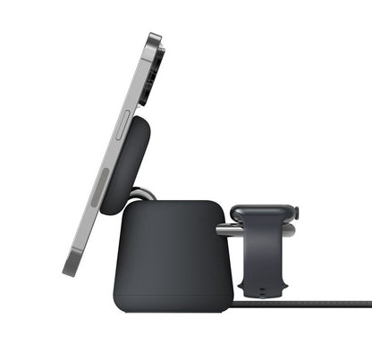 Belkin BoostCharge Pro 2-in-1 Wireless Charging Dock 15W With Qi2 - Black (WIZ027auH36), 30W USB-C PSU, 1.5m With USB-C Cable, 2 Years Warranty