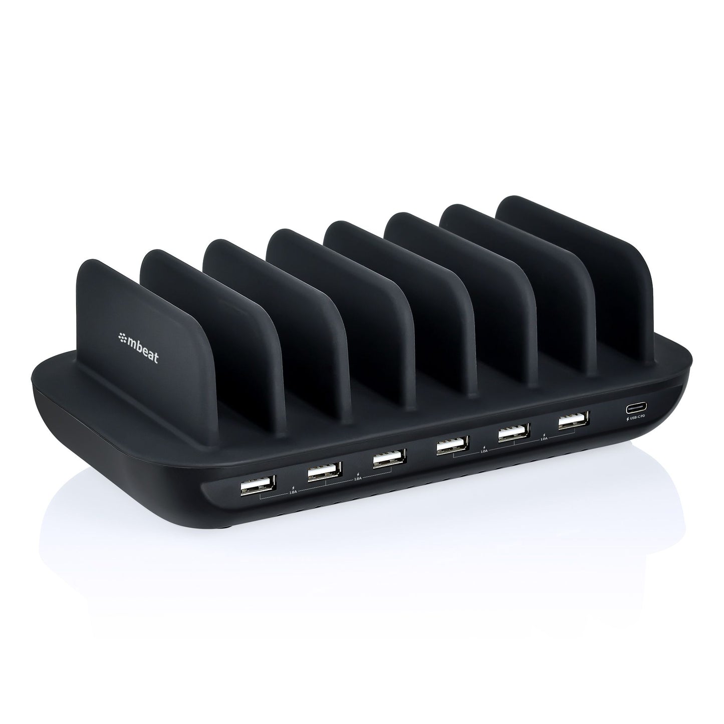 mbeat Gorilla Power 60W 7 Port USB-C  USB Charging Station 6 USB-A 1 USB-C PD Output Power: Total 60W Product Weight: 0.66kg