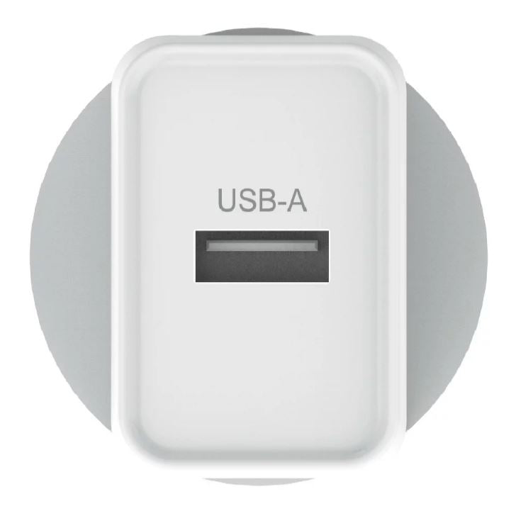 Verbatim USB Charger Single Port 2.4A - White Single Port Wall Charger Rohs, CE, Apple, Android, tablet, Handheld. OC, OV, SS, OT, Fire Resistant.