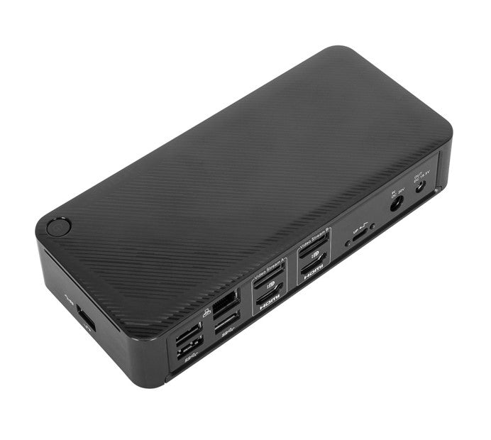 Targus Universal USB-C Dual Video 4K Docking Station with 100W Power Delivery 2x4K UHD 60Hz 2xHDMI2.0 2xDP USB-C 4xUSB-A GLAN Audio Combo ~