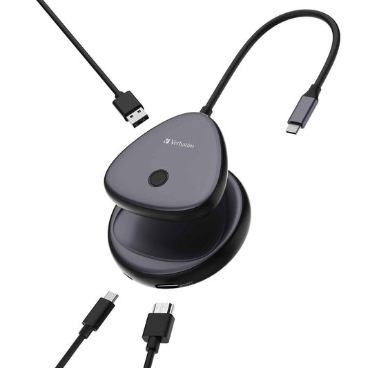 Verbatim 4K Wireless USB-C HDMI Adapter Dongle -Share My Screen Mirror Image. Compact and Ultra Portable. Windows, Linux Mac 10.2 support