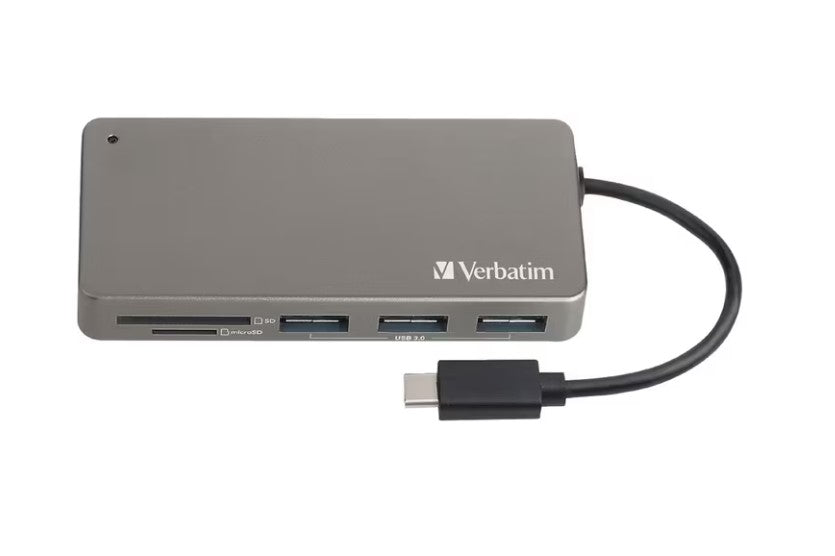 Verbatim USB-C 3.2 Gen 1 Type C Hub   SD, SDHC, SDXC, microSD, microSDHC, and microSDXC Card Reader