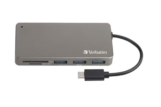 Verbatim USB-C 3.2 Gen 1 Type C Hub   SD, SDHC, SDXC, microSD, microSDHC, and microSDXC Card Reader