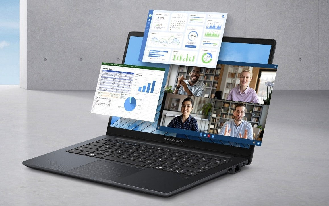 ASUS ExpertBook 14 ft B1403CVA Win11 PRO, FHD, Inte i7-1355U, 16GB, 512GB, USB-C PD DP, AI Meet, Grey, 1yr OSW  BTT, TPM, Fingerprint, 63w, 1.4 Laptop