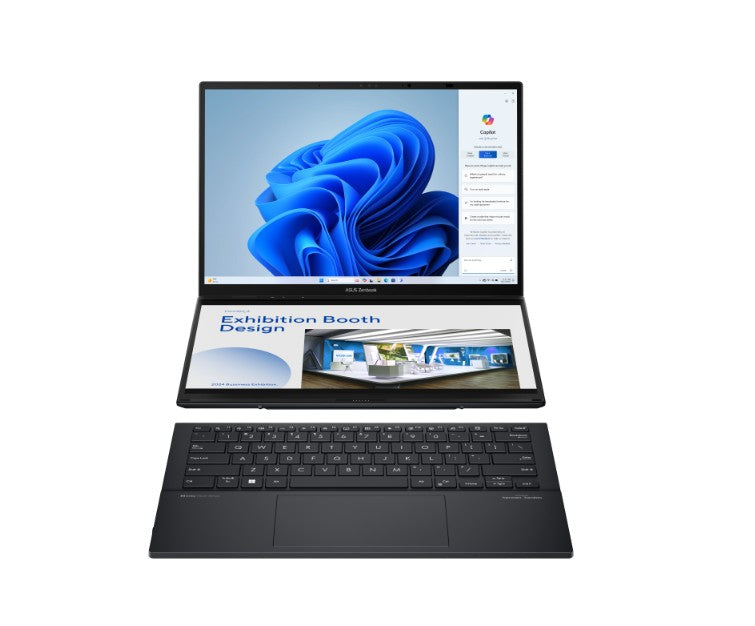 ASUS ZenBook Duo 14 ft UX84063K (2880 x 1800) OLED Touchscreen Display Intel Core Ultra 9 285H 32GB RAM 1TB SSD Intel Arc Graphics Win11 Home Laptop