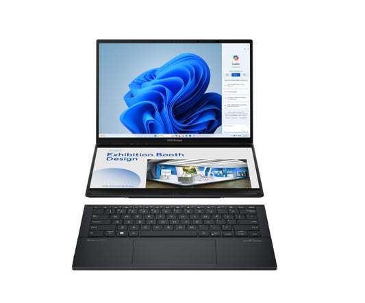 ASUS ZenBook Duo 14 ft UX84063K (2880 x 1800) OLED Touchscreen Display Intel Core Ultra 9 285H 32GB RAM 1TB SSD Intel Arc Graphics Win11 Home Laptop