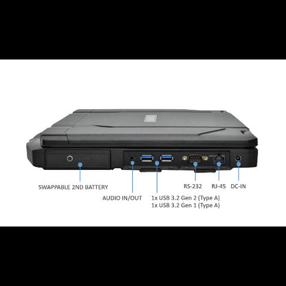 DURABOOK S14I, 14 ft FHD, Intel Core Ultra 5 125U, Windows 11, 16GB RAM, 256GB PCIe SSD,Wi-Fi 7, Bluetooth v5.4, 2MP Front Camera, 3 year Warranty